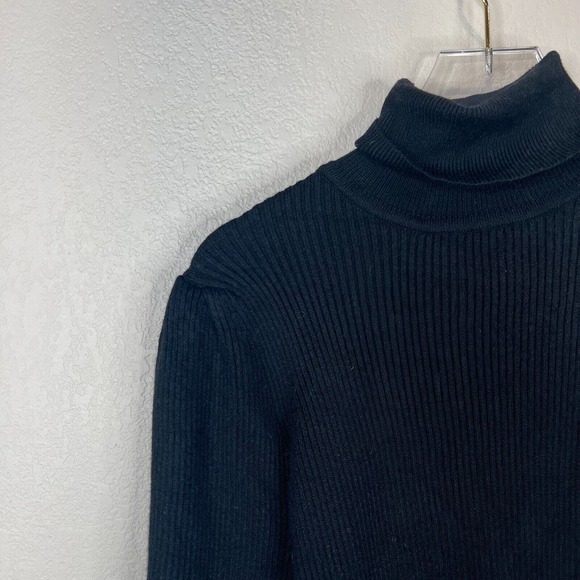 Farm Women Turtleneck Ribbed Pullover Sweater Small‎ Long Sleeve Black Capsule - Picture 2 of 12